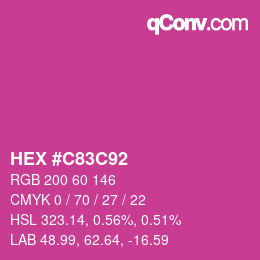Color code: HEX #C83C92 | qconv.com