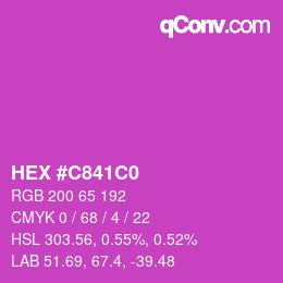 Color code: HEX #C841C0 | qconv.com