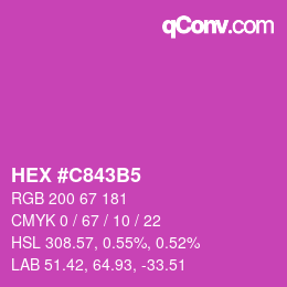 Color code: HEX #C843B5 | qconv.com