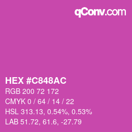 Color code: HEX #C848AC | qconv.com