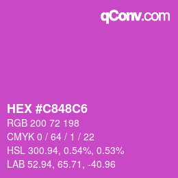 Color code: HEX #C848C6 | qconv.com