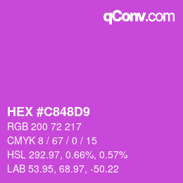 Color code: HEX #C848D9 | qconv.com