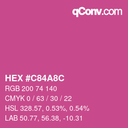 Color code: HEX #C84A8C | qconv.com