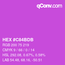 カラーコード: HEX #C84BDB | qconv.com