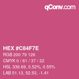 Color code: HEX #C84F7E | qconv.com