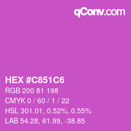 Color code: HEX #C851C6 | qconv.com