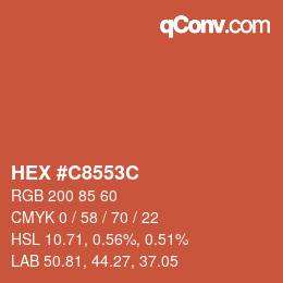 Color code: HEX #C8553C | qconv.com
