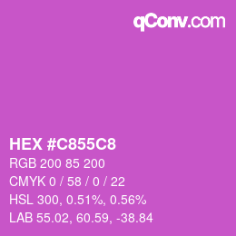 Color code: HEX #C855C8 | qconv.com