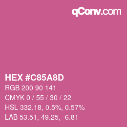 Color code: HEX #C85A8D | qconv.com