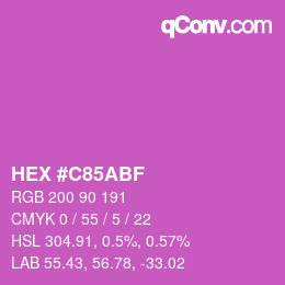 カラーコード: HEX #C85ABF | qconv.com