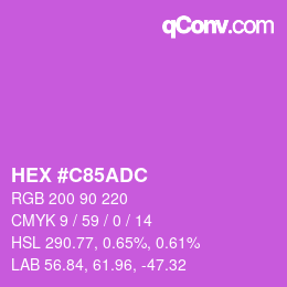 Color code: HEX #C85ADC | qconv.com