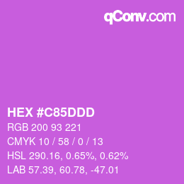 Color code: HEX #C85DDD | qconv.com