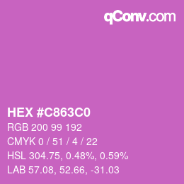 Color code: HEX #C863C0 | qconv.com