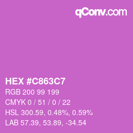 Color code: HEX #C863C7 | qconv.com