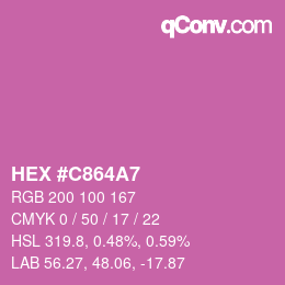 カラーコード: HEX #C864A7 | qconv.com