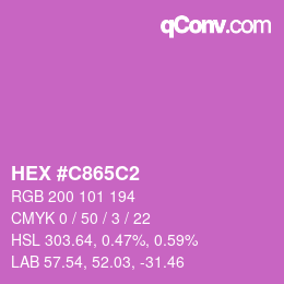 颜色代码: HEX #C865C2 | qconv.com
