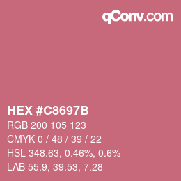 Color code: HEX #C8697B | qconv.com