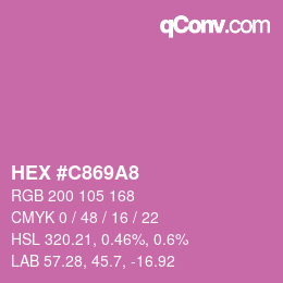 Color code: HEX #C869A8 | qconv.com