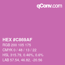 Color code: HEX #C869AF | qconv.com
