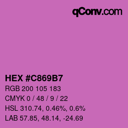 カラーコード: HEX #C869B7 | qconv.com