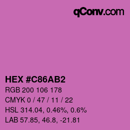 Farbcode: HEX #C86AB2 | qconv.com