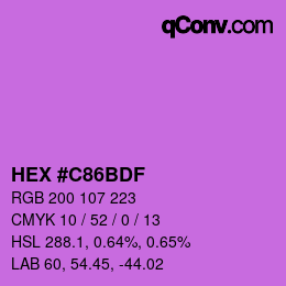 Color code: HEX #C86BDF | qconv.com