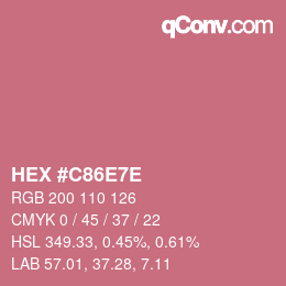 Color code: HEX #C86E7E | qconv.com