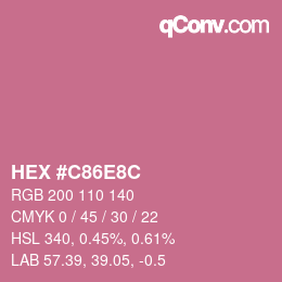 Color code: HEX #C86E8C | qconv.com