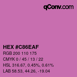 Color code: HEX #C86EAF | qconv.com