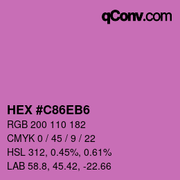 カラーコード: HEX #C86EB6 | qconv.com