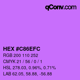 Color code: HEX #C86EFC | qconv.com