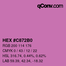Color code: HEX #C872B0 | qconv.com