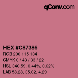 Farbcode: HEX #C87386 | qconv.com