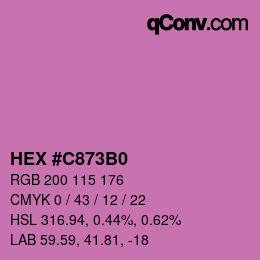 Color code: HEX #C873B0 | qconv.com