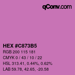 カラーコード: HEX #C873B5 | qconv.com