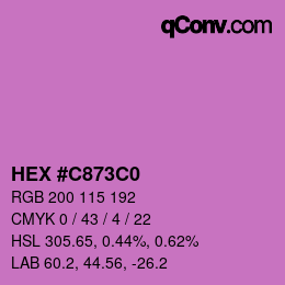 カラーコード: HEX #C873C0 | qconv.com