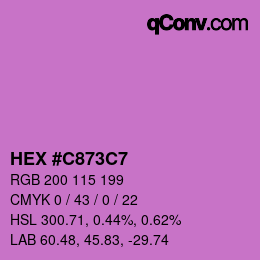 Color code: HEX #C873C7 | qconv.com