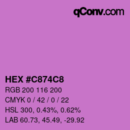 Color code: HEX #C874C8 | qconv.com