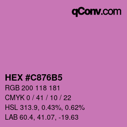Color code: HEX #C876B5 | qconv.com