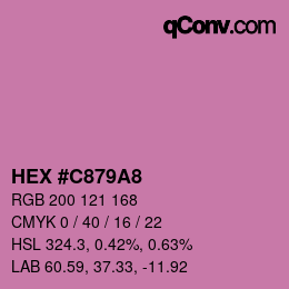 Color code: HEX #C879A8 | qconv.com