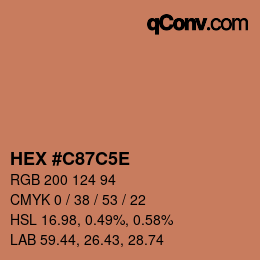 Código de color: HEX #C87C5E | qconv.com