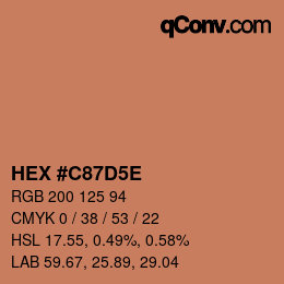 Farbcode: HEX #C87D5E | qconv.com