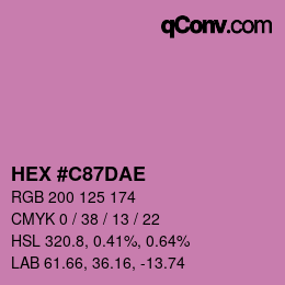 Color code: HEX #C87DAE | qconv.com