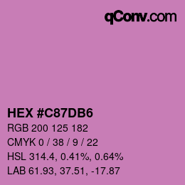 Color code: HEX #C87DB6 | qconv.com