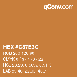 Farbcode: HEX #C87E3C | qconv.com