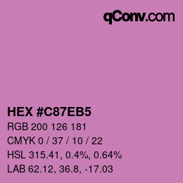 Color code: HEX #C87EB5 | qconv.com