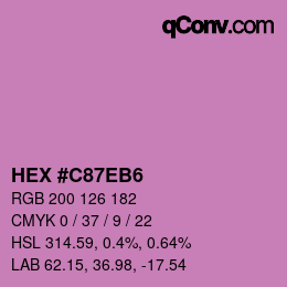 カラーコード: HEX #C87EB6 | qconv.com