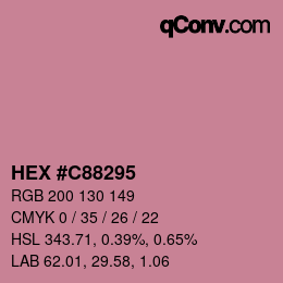 Color code: HEX #C88295 | qconv.com