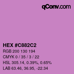 Color code: HEX #C882C2 | qconv.com