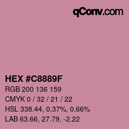 Color code: HEX #C8889F | qconv.com